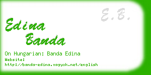 edina banda business card